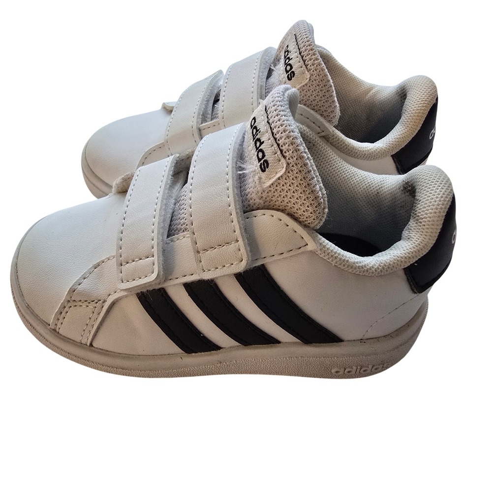 Adidas Grand Court 2.0 CF I Toddler Sneakers White Black GW6527 Size‎ 7K